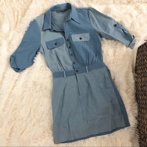 Nasty Gal Denim Open Back Dress